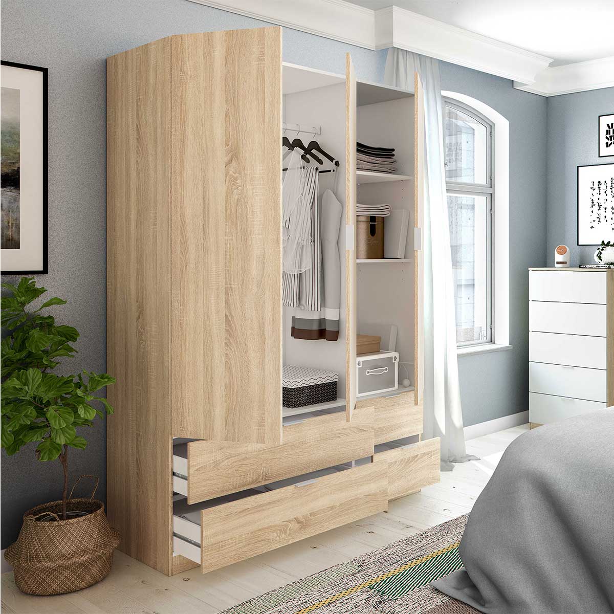 armario-lc-3-puertas-4-cajones-roble-dormitorio