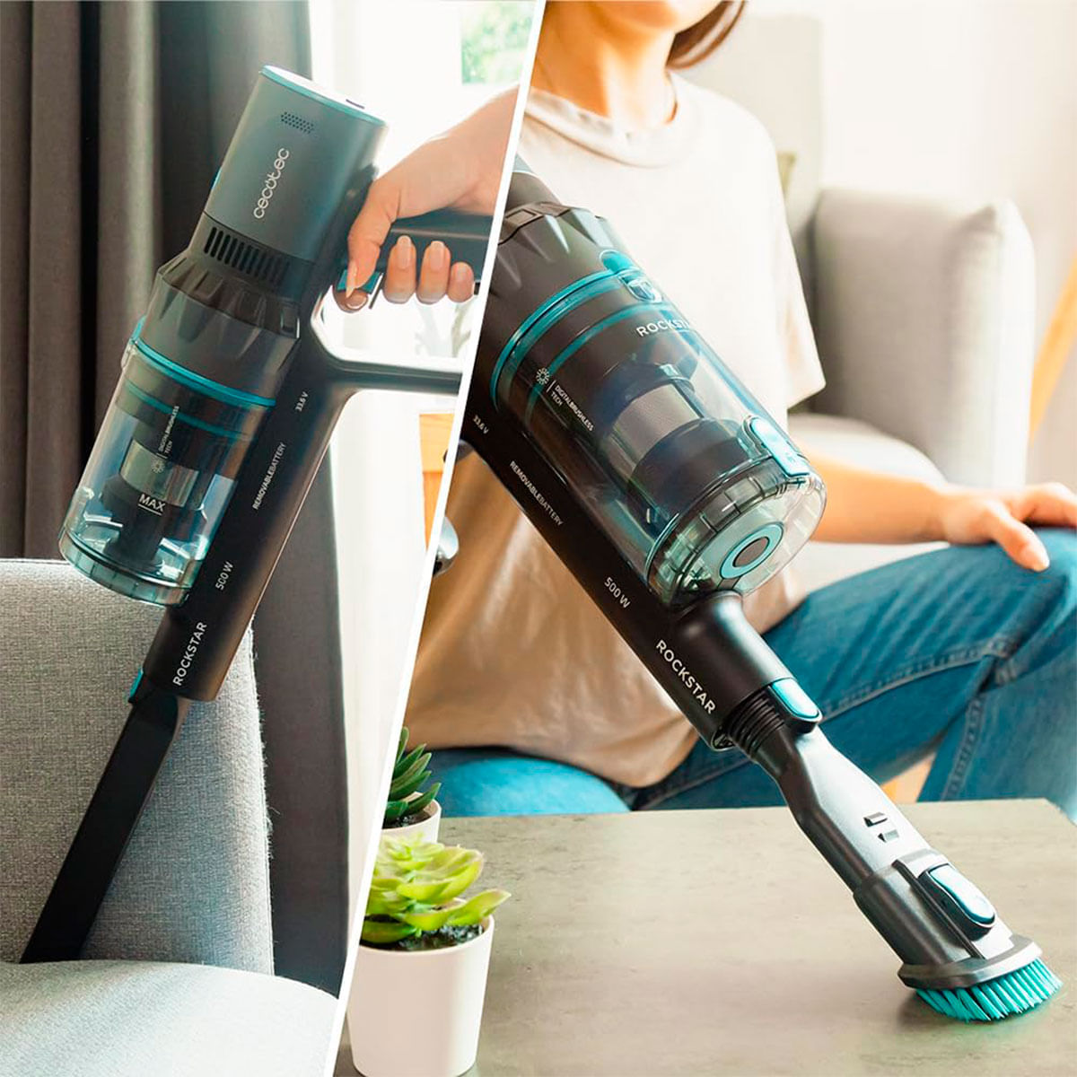Aspirador vertical Cecotec Conga Rockstar 3500 Storm Jalisco 500W 30kPa 3 en 1 negro 5