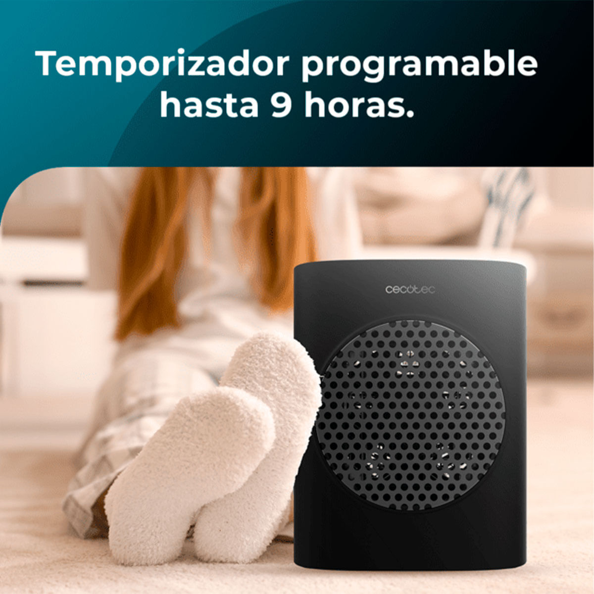 Calefactor cerámico Cecotec ReadyWarm 1570 Max Ceramic Smart Black 1500W con temporizador negro 3