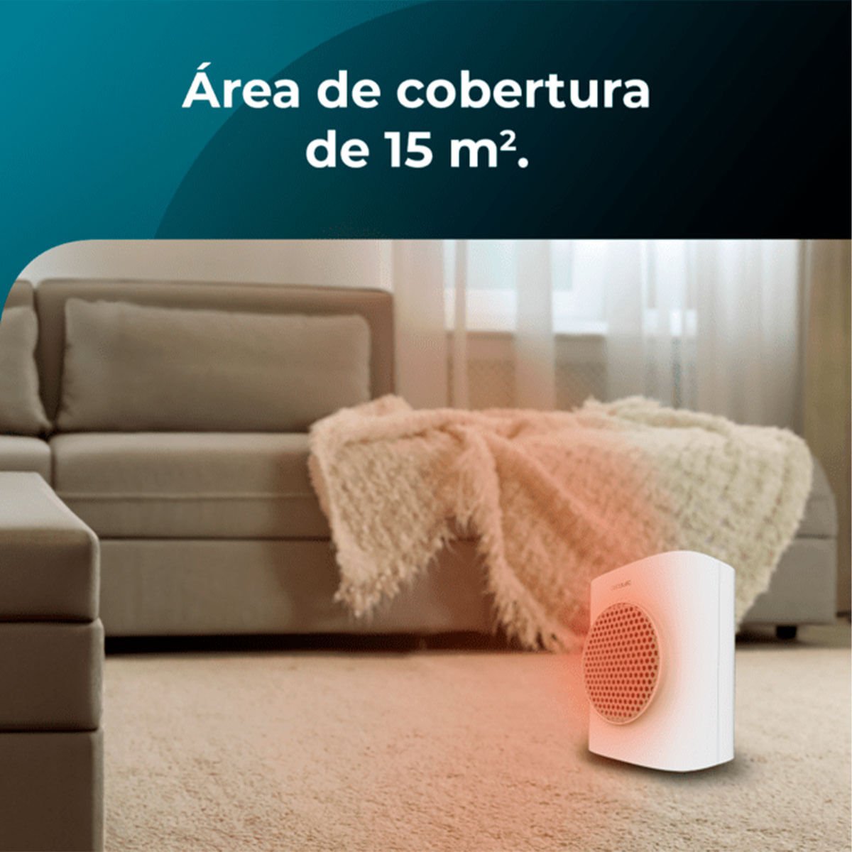 Calefactor cerámico Cecotec ReadyWarm 1570 Max Ceramic Rotate Smart 1500W oscilante blanco 8