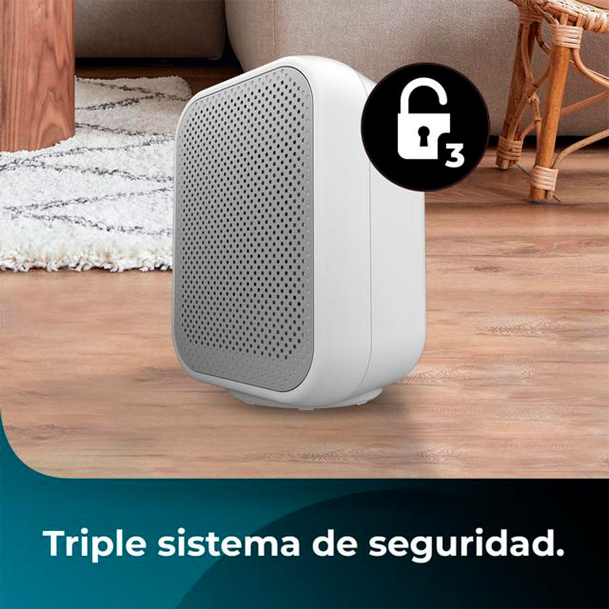 Calefactor cerámico Cecotec ReadyWarm 1500 Max Ceramic Rotate 1500W oscilante blanco 5