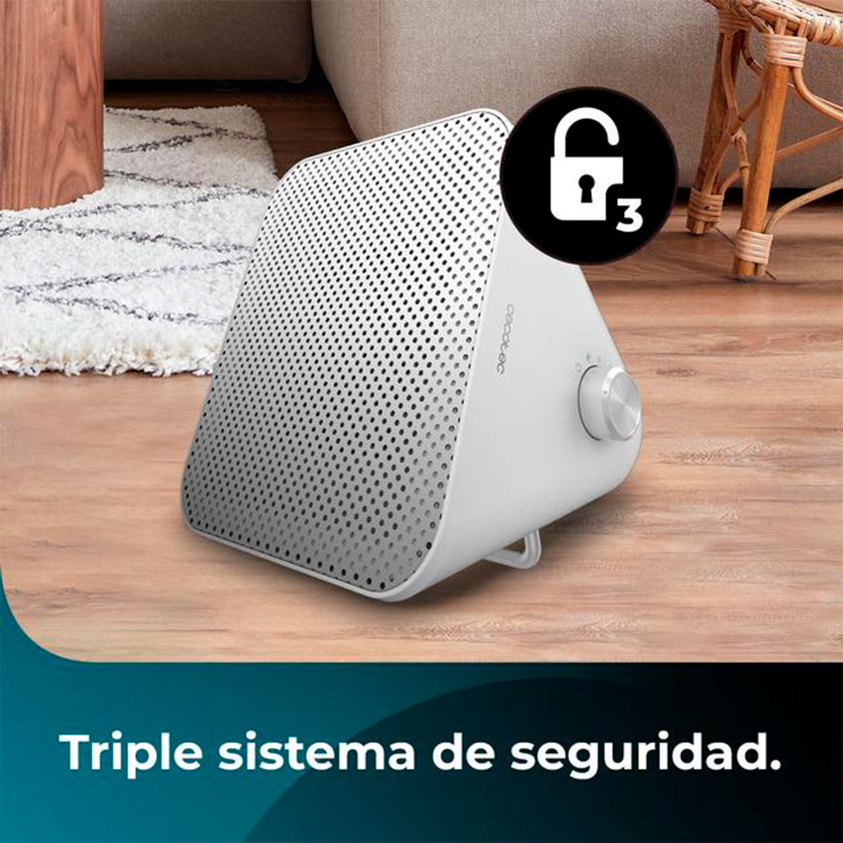 Calefactor cerámico Cecotec ReadyWarm 1500 Max Ceramic Design 1500W blanco 5