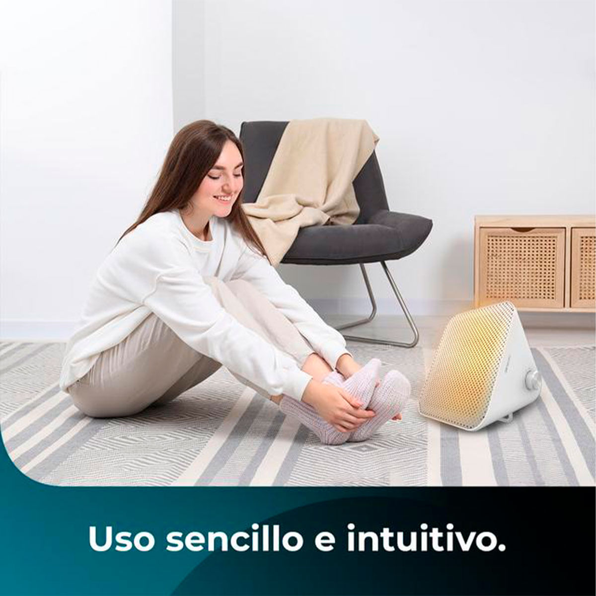 Calefactor cerámico Cecotec ReadyWarm 1500 Max Ceramic Design 1500W blanco 6