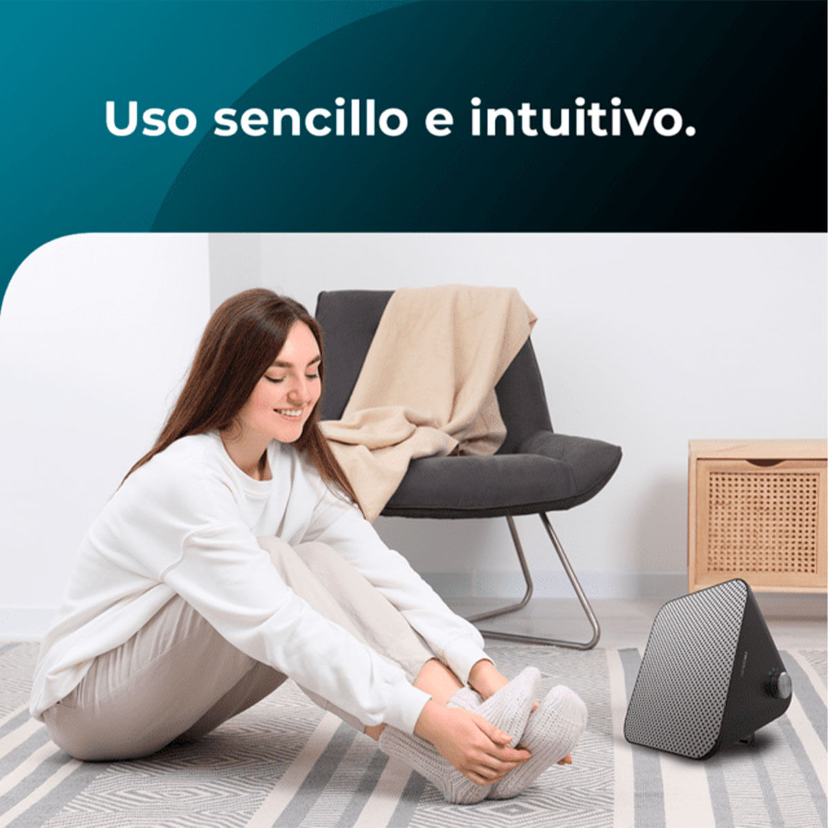 Calefactor cerámico Cecotec ReadyWarm 1500 Max Ceramic Design 1500W negro 6