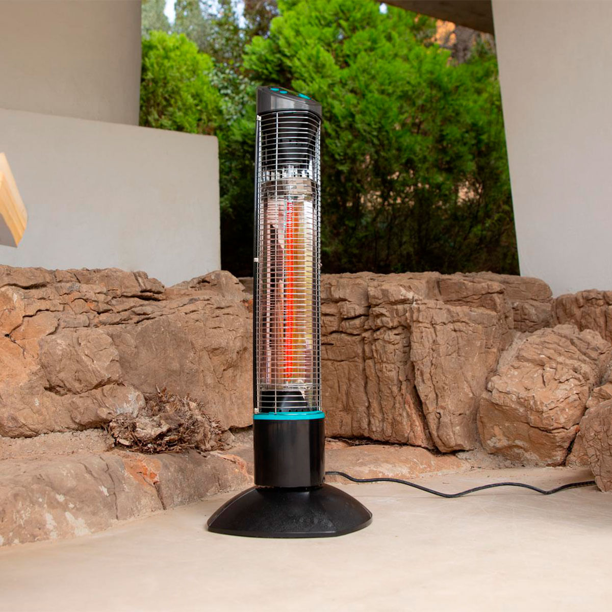 Estufa de exterior Cecotec ReadyWarm 1000 Power Tower 1000W mando a distancia negro 3