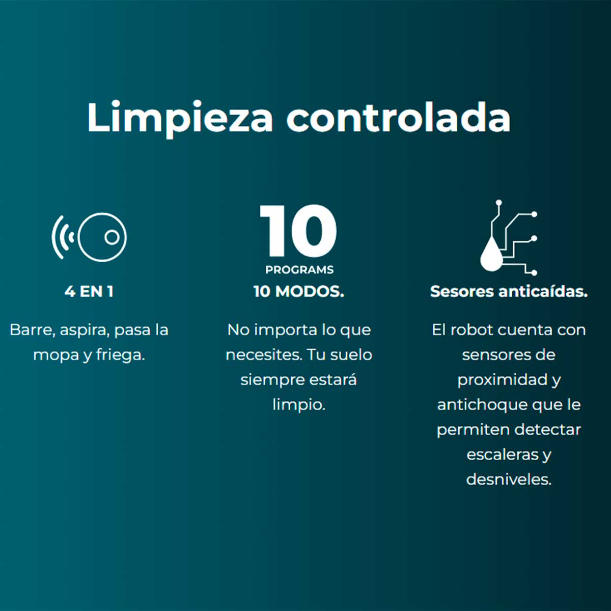 Robot aspirador Cecotec Conga Láser UG 2600Pa 4 en 1 WiFi negro