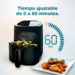 Freidora de aire Cecotec Cecofry Fantastik 3500 1200W 3,5L negro 4