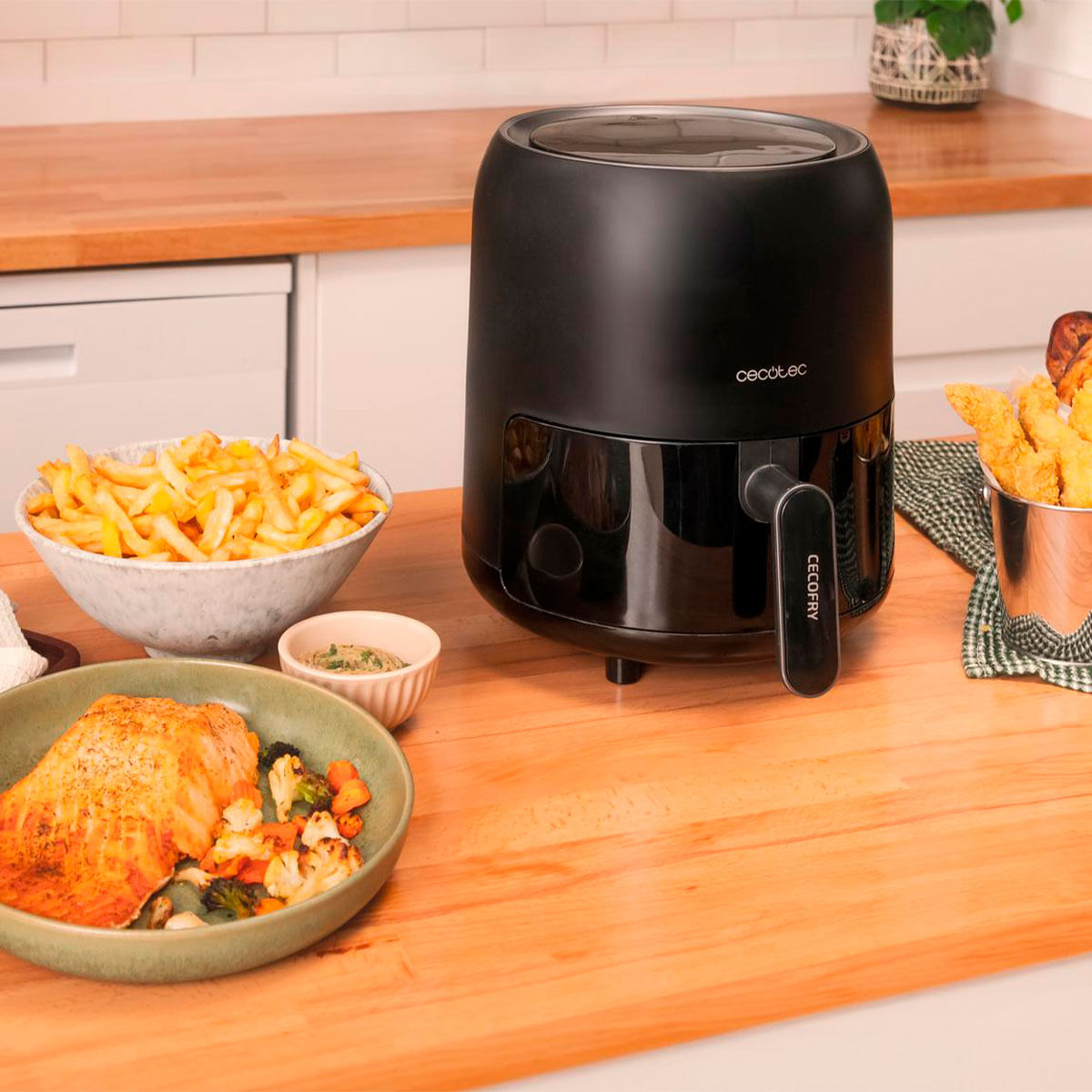 Freidora de aire Cecotec Cecofry Fantastik 3000 1000W 3L negro 6