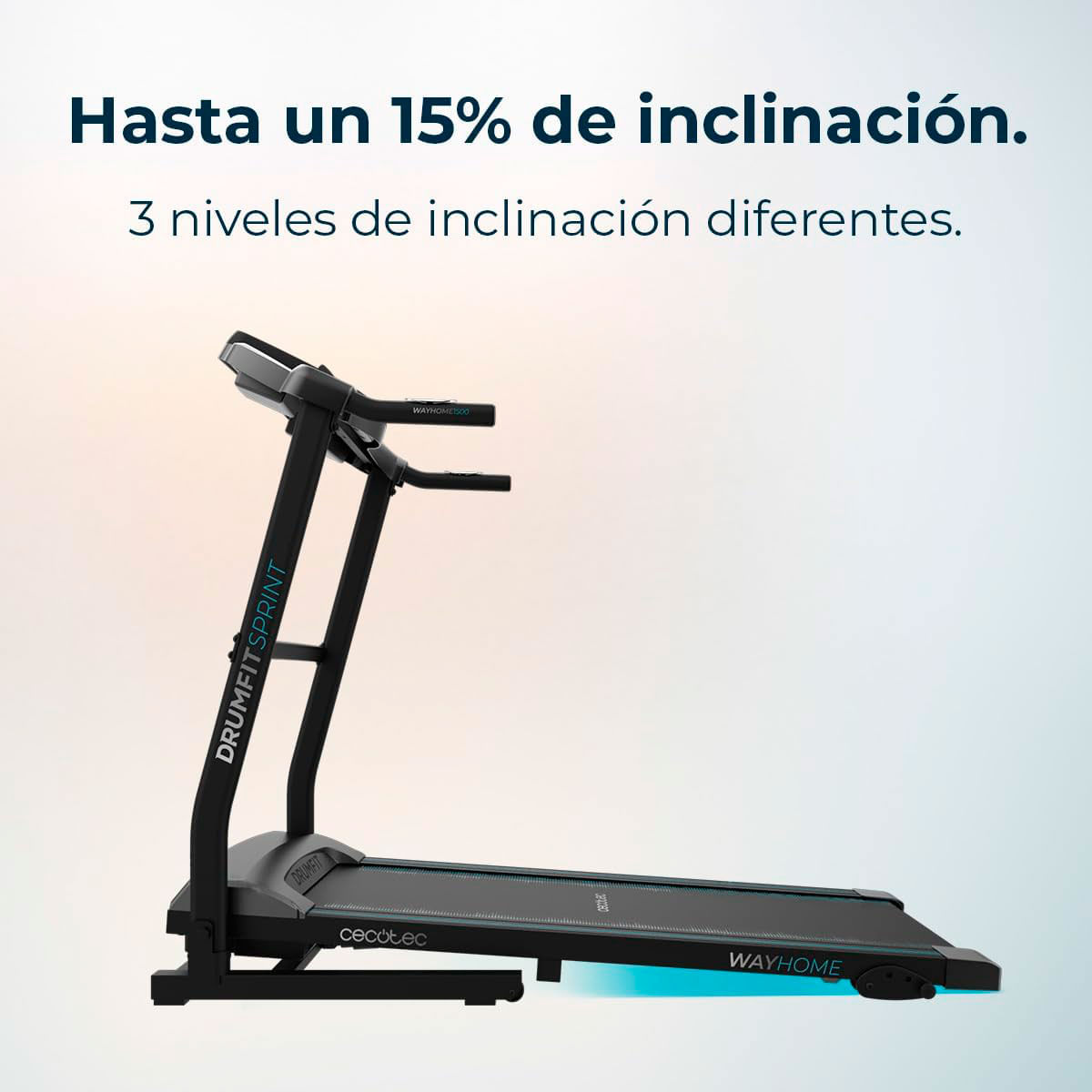 Cinta de correr Cecotec DrumFit WayHome 1500 Sprint 900W 15km/h negro 2