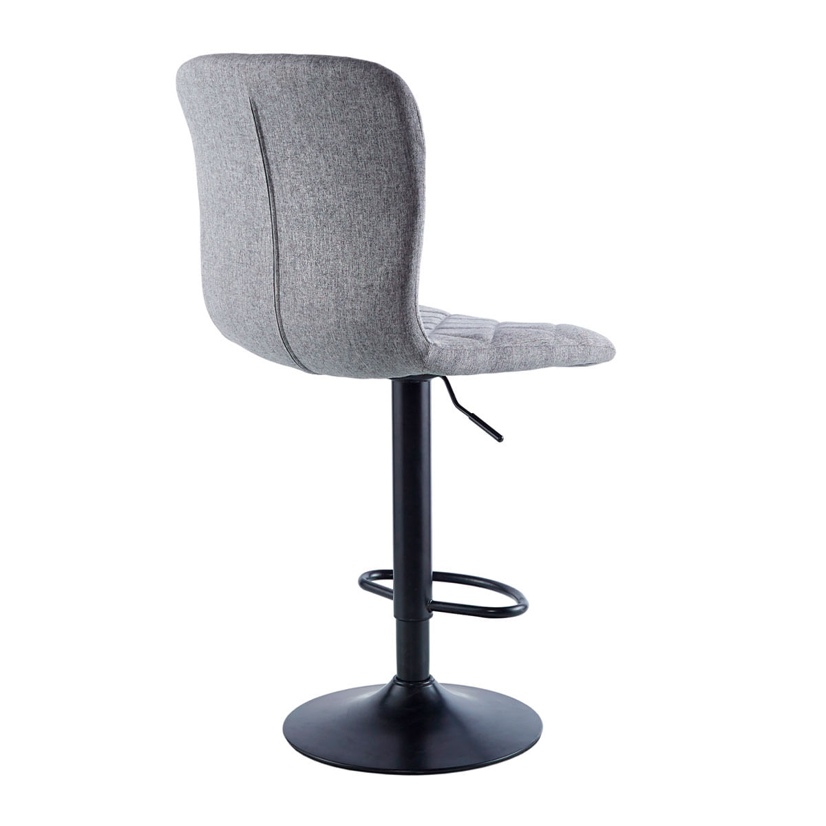 Pack de 2 taburetes altos Britain altura regulable con reposapiés gris 98-120x48x52 cm 2