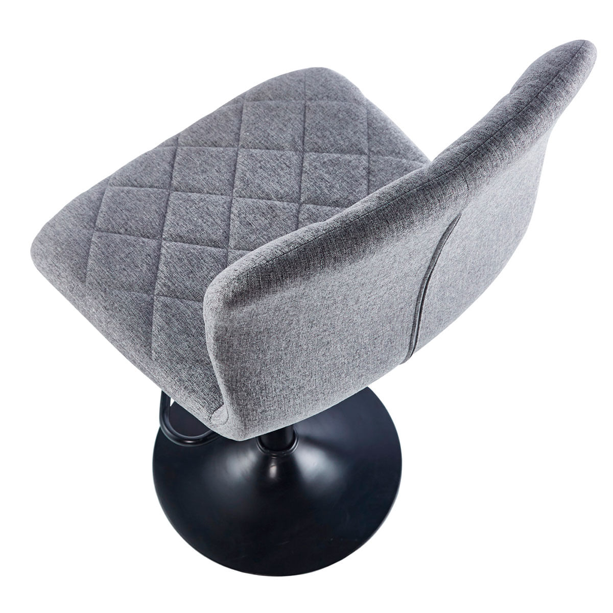 Pack de 2 taburetes altos Britain altura regulable con reposapiés gris 98-120x48x52 cm 3
