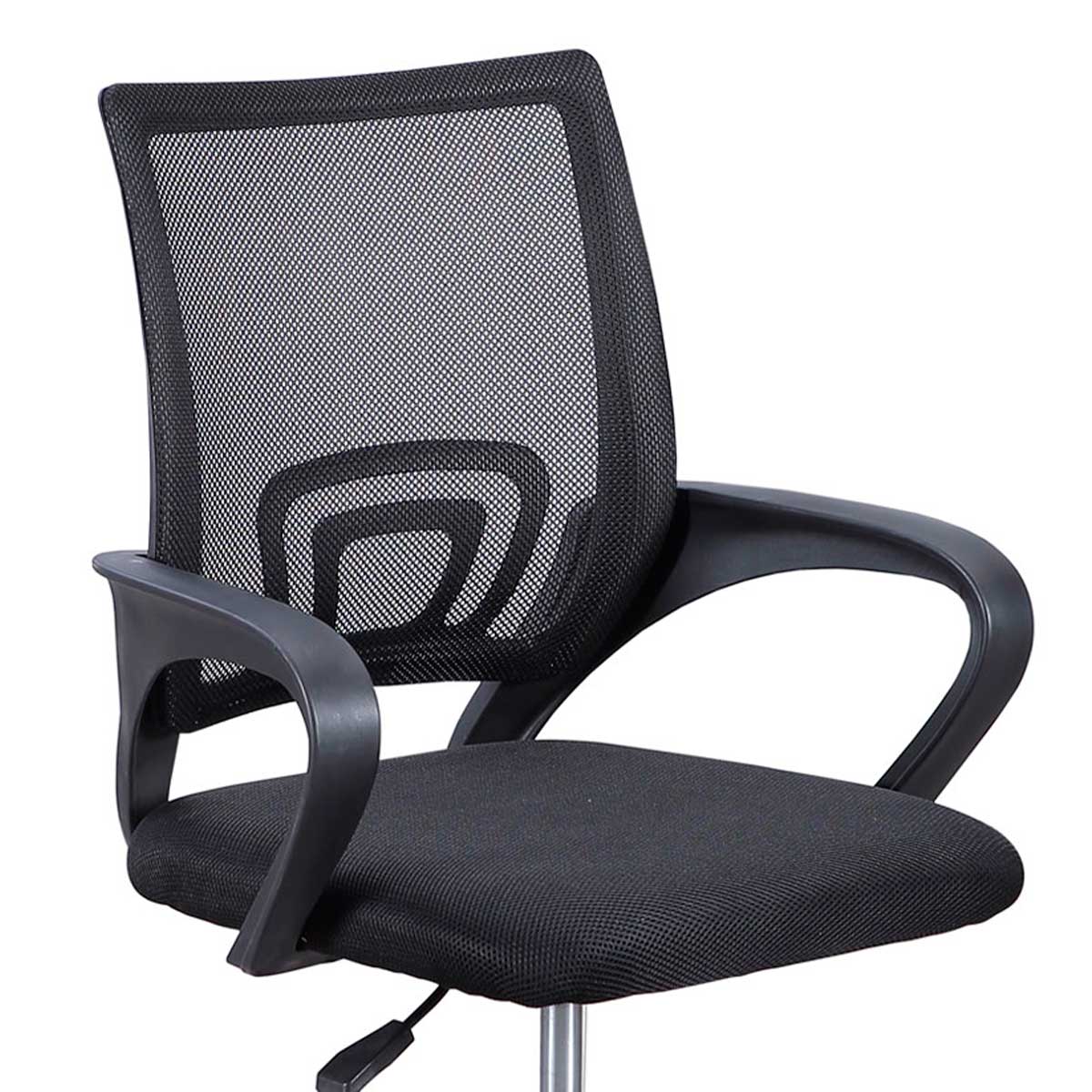 Silla de estudio Vita giratoria con altura regulable negro 90-102x60x60 cm 3