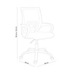 Silla de estudio Vita giratoria con altura regulable negro 90-102x60x60 cm medidas