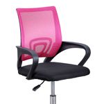 Silla de estudio Vita giratoria con altura regulable negro/rosa 90-102x60x60 cm 3