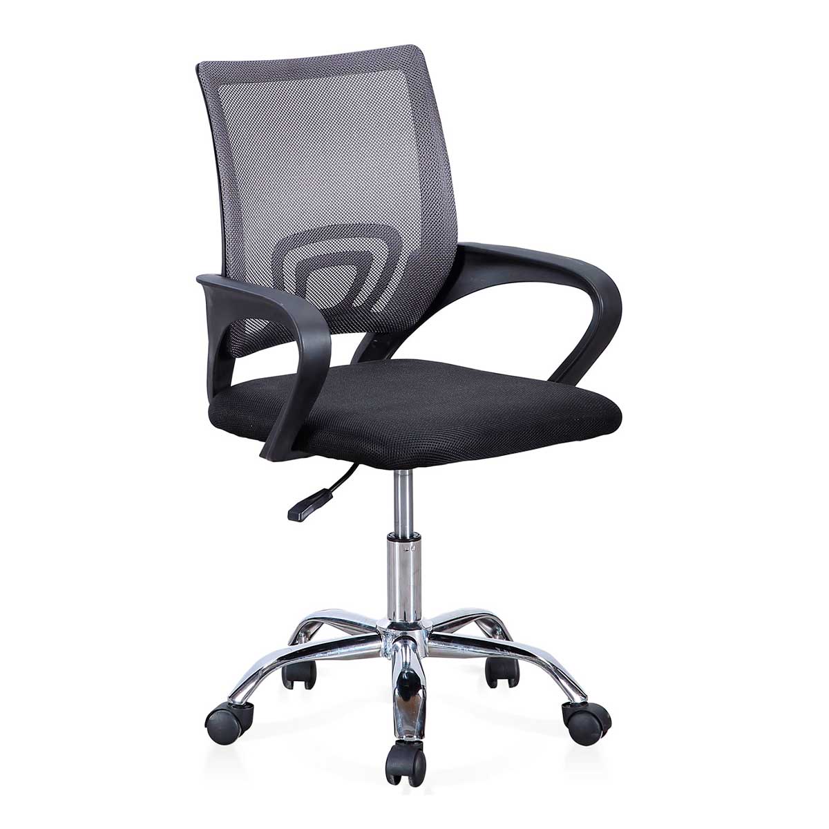 Silla de estudio Vita giratoria con altura regulable negro/gris 90-102x60x60 cm 2