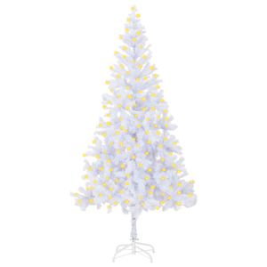 Árbol de Navidad artificial con leds 910 ramas blanco 210 cm