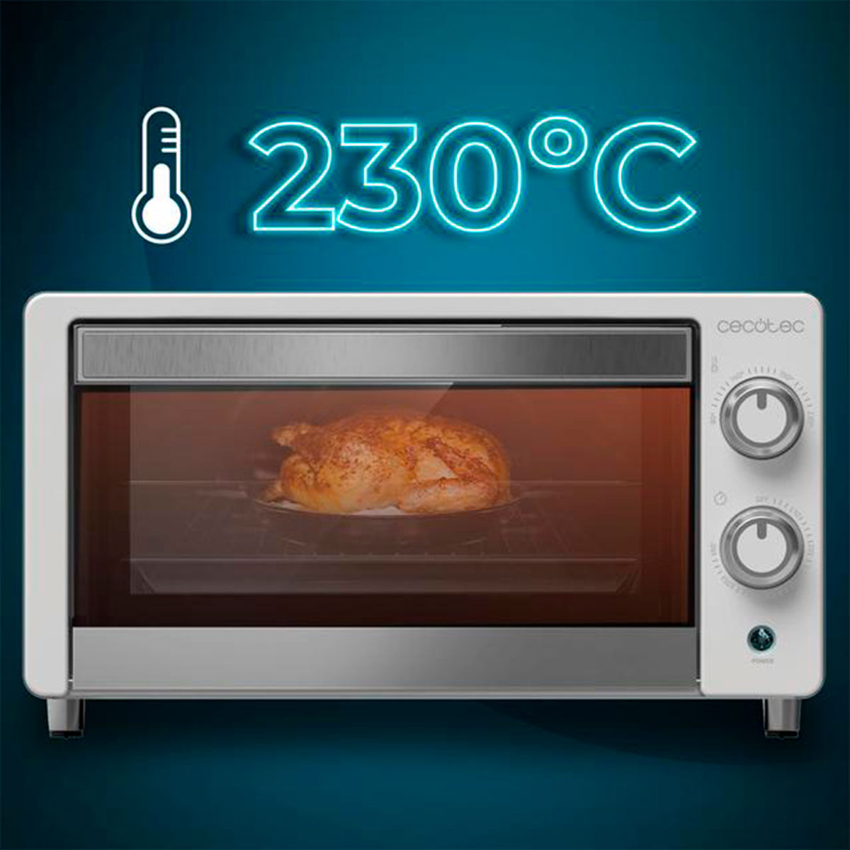 Horno de sobremesa Cecotec Bake&Toast 1090 1000W 10L blanco 6
