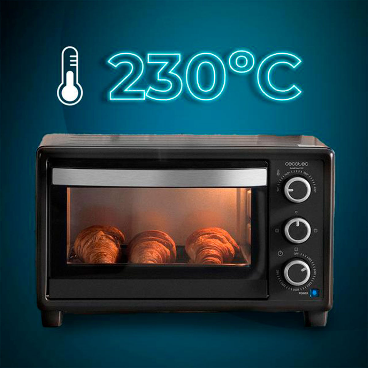 Horno de sobremesa Cecotec Bake&Toast 2300 1500W 23L negro 5