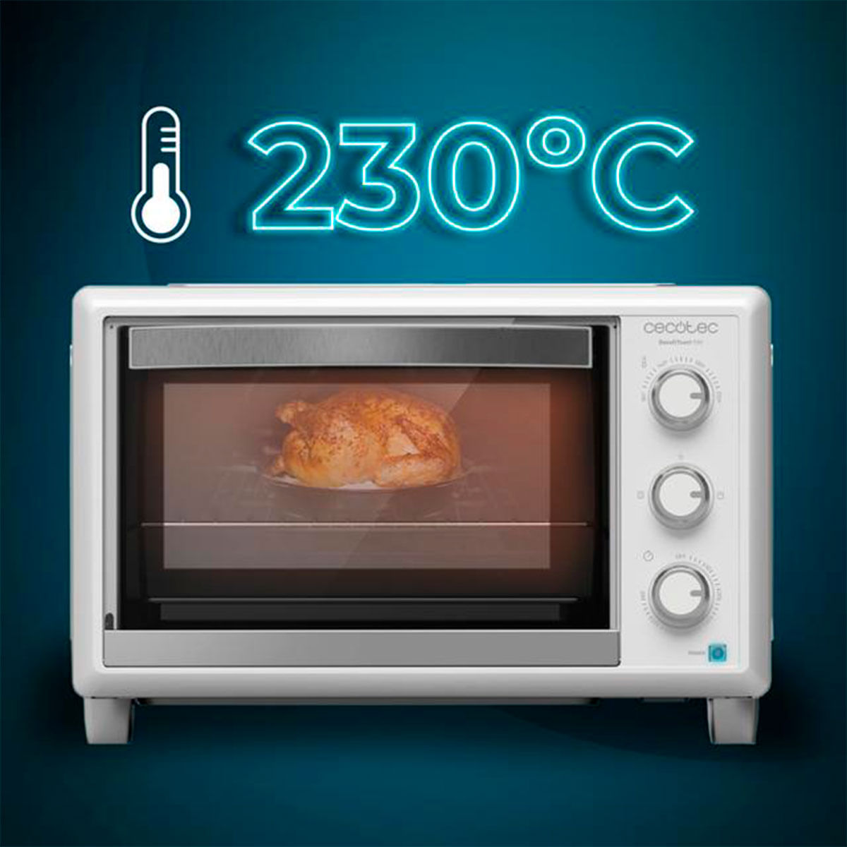 Horno de sobremesa Cecotec Bake&Toast 2300 1500W 23L blanco 2