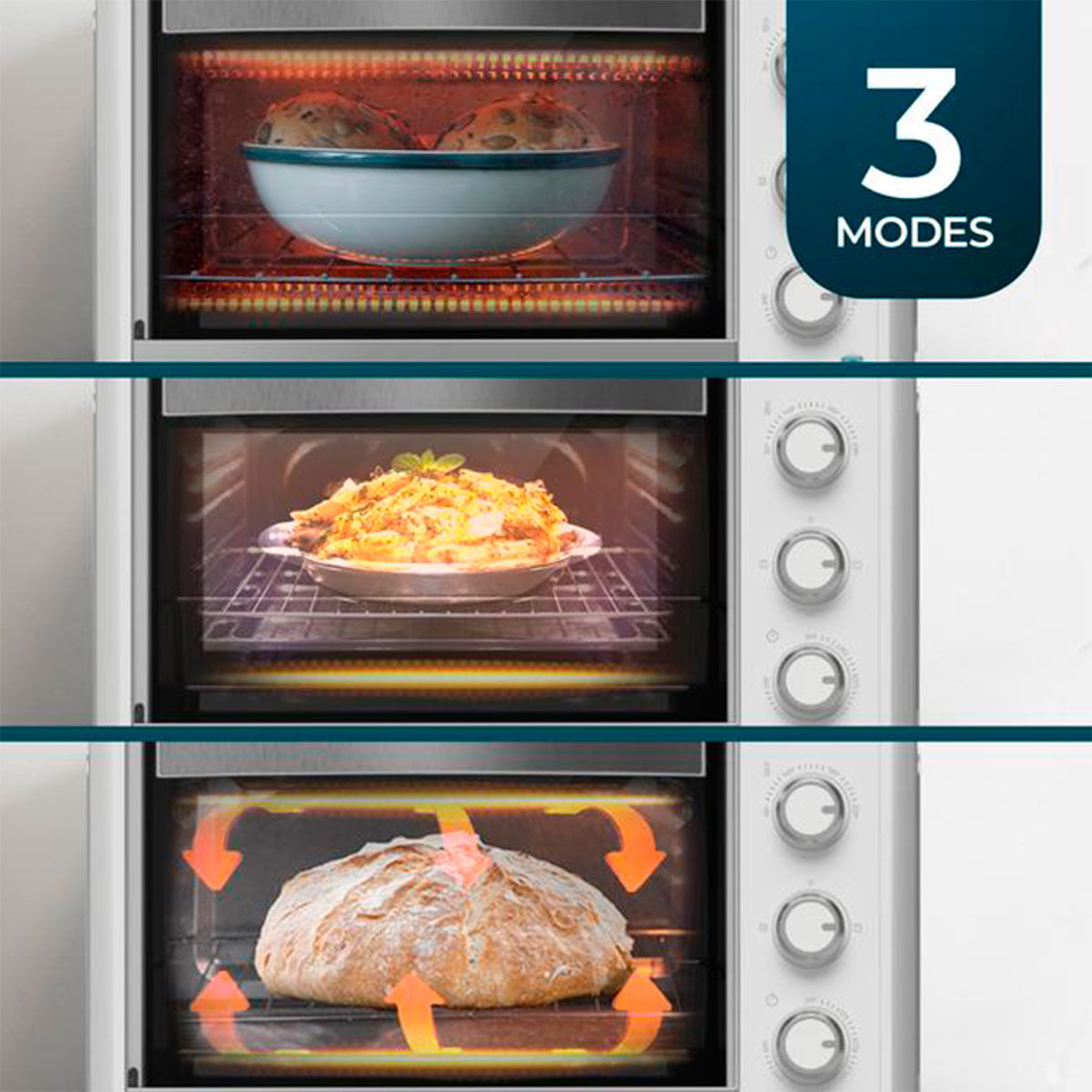 Horno de sobremesa Cecotec Bake&Toast 2300 1500W 23L blanco 7
