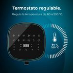 Freidora de aire Cecotec Cecofry Fantastik Window 6500 1700W 6,5L con ventana negro 5