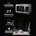 Microondas profesional Infiniton MPW-D34DF 2100W 34L tecnología Flatbed inox 3