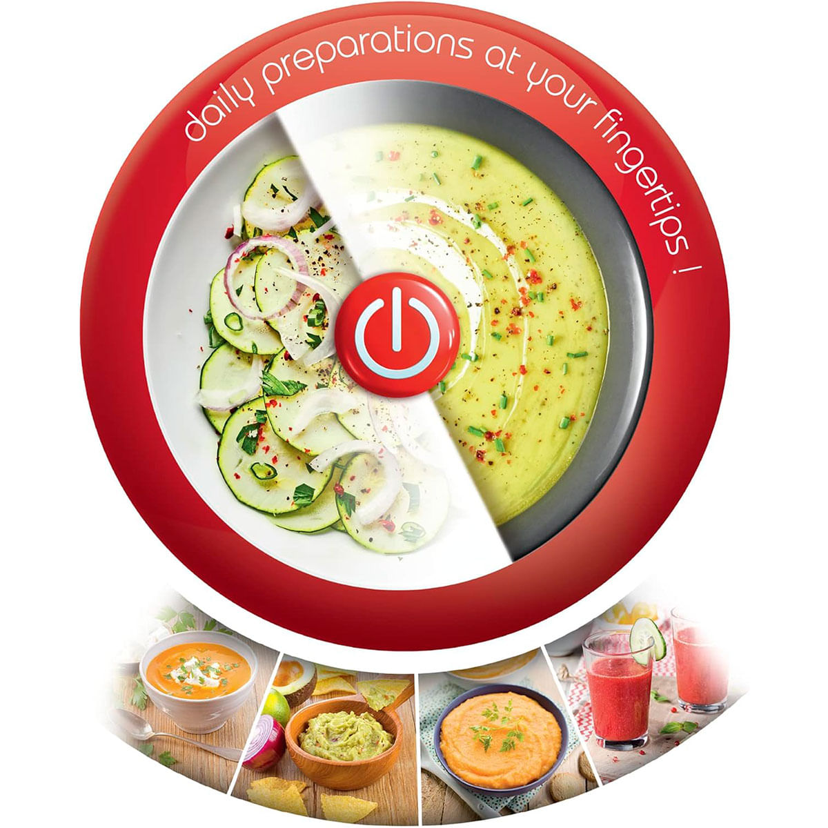 Batidora de mano Moulinex Easychef DD45A110 450W con vaso medidor blanco 5