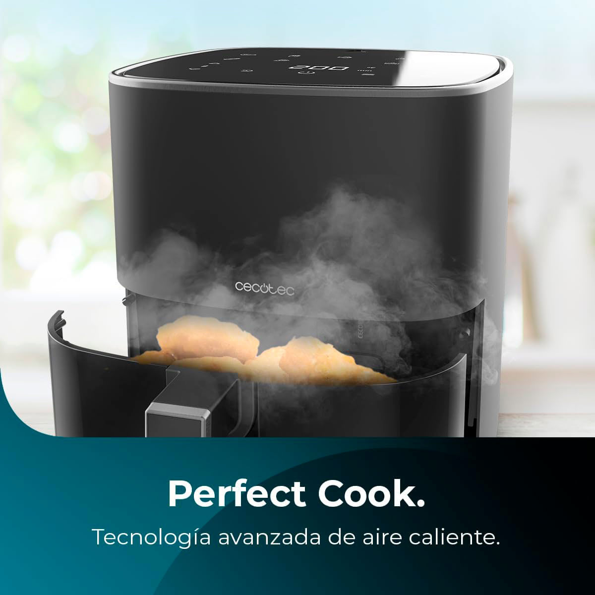 Freidora de aire Cecotec Cecofry Fantastik 5500 1500W 5,5L negro 5