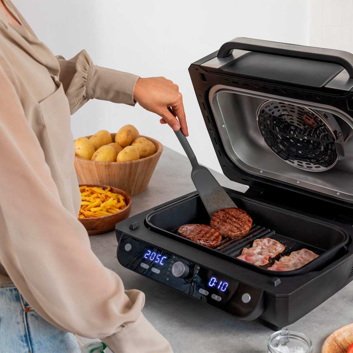 Freidora de aire Cecotec Cecofry FireDome 8000 Pro 8L 9 modos de cocinado negro 5