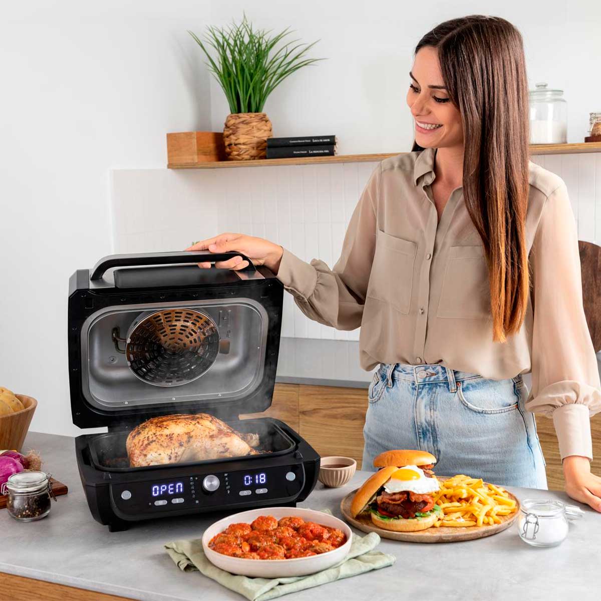 Freidora de aire Cecotec Cecofry FireDome 8000 Pro 8L 9 modos de cocinado negro 7