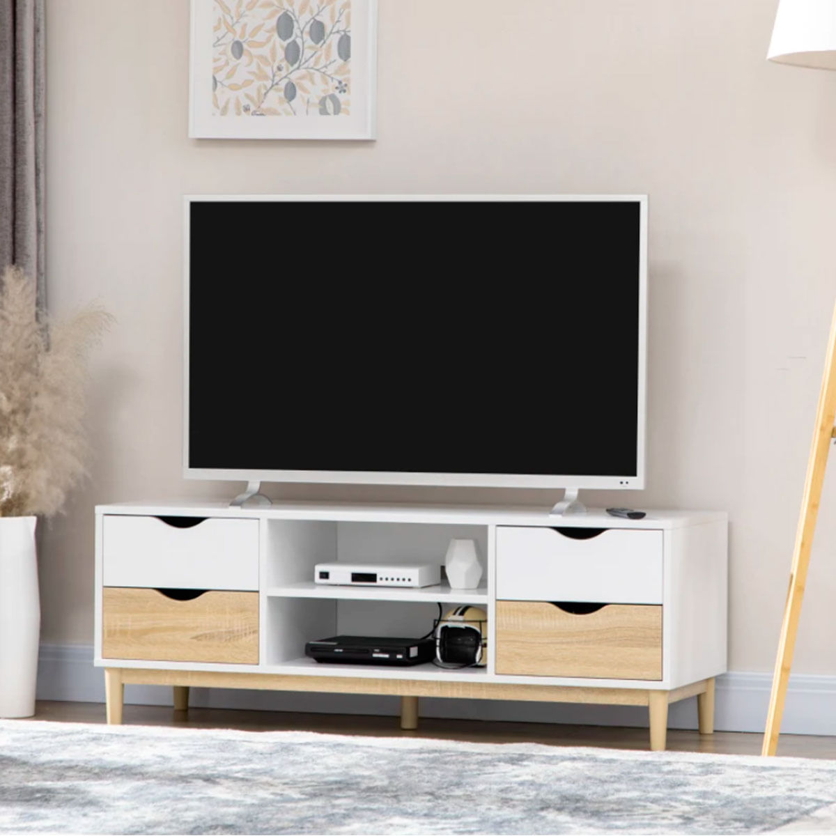 mueble-bajo-tv-4-cajones-blanco-natural-salon
