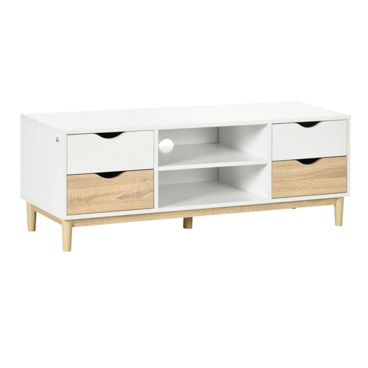 mueble-bajo-tv-4-cajones-blanco-natural
