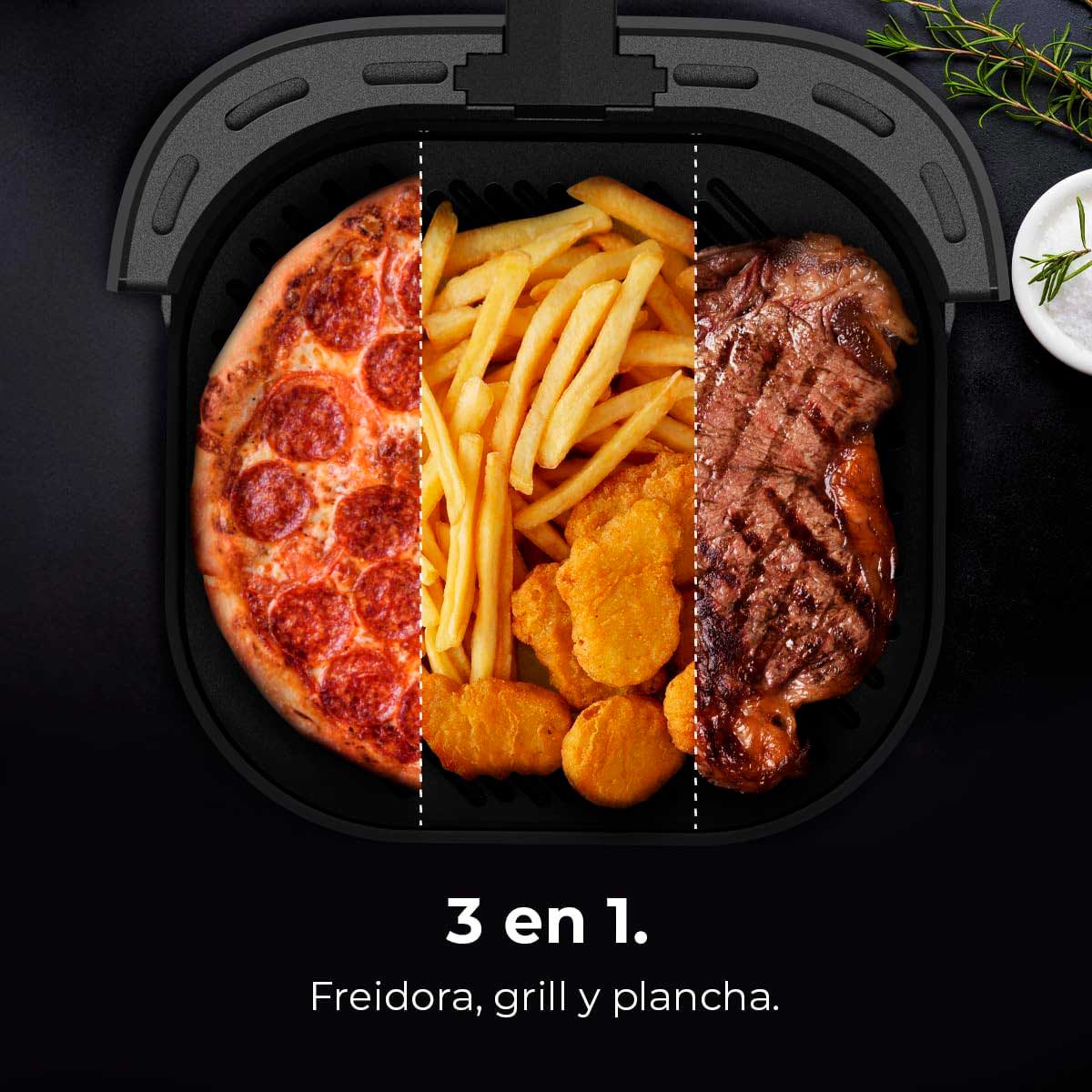 Freidora de aire Cecotec Cecofry DuoHeat 6000 2200W 6L 3 en 1 negro 2