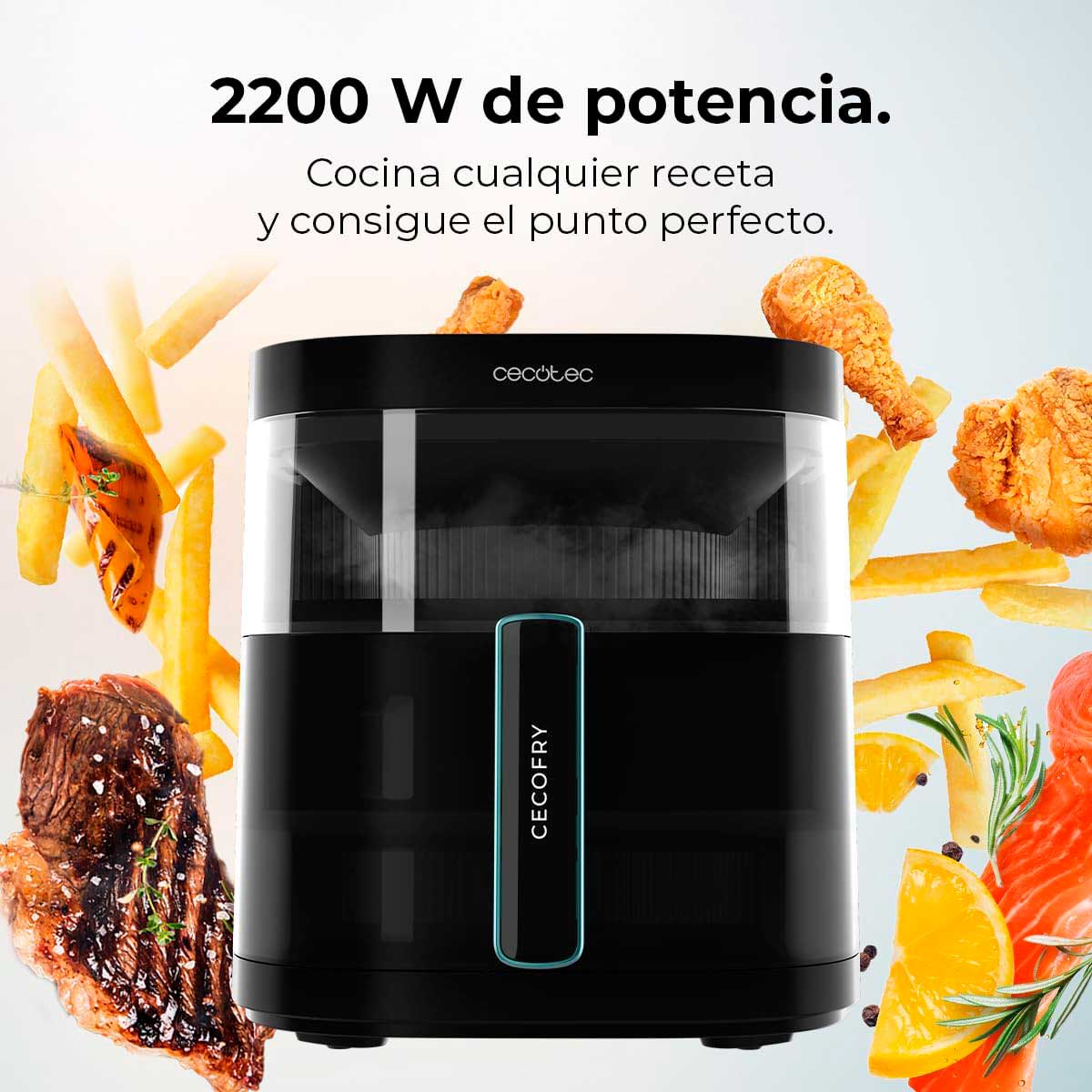 Freidora de aire Cecotec Cecofry DuoHeat 6000 2200W 6L 3 en 1 negro 5