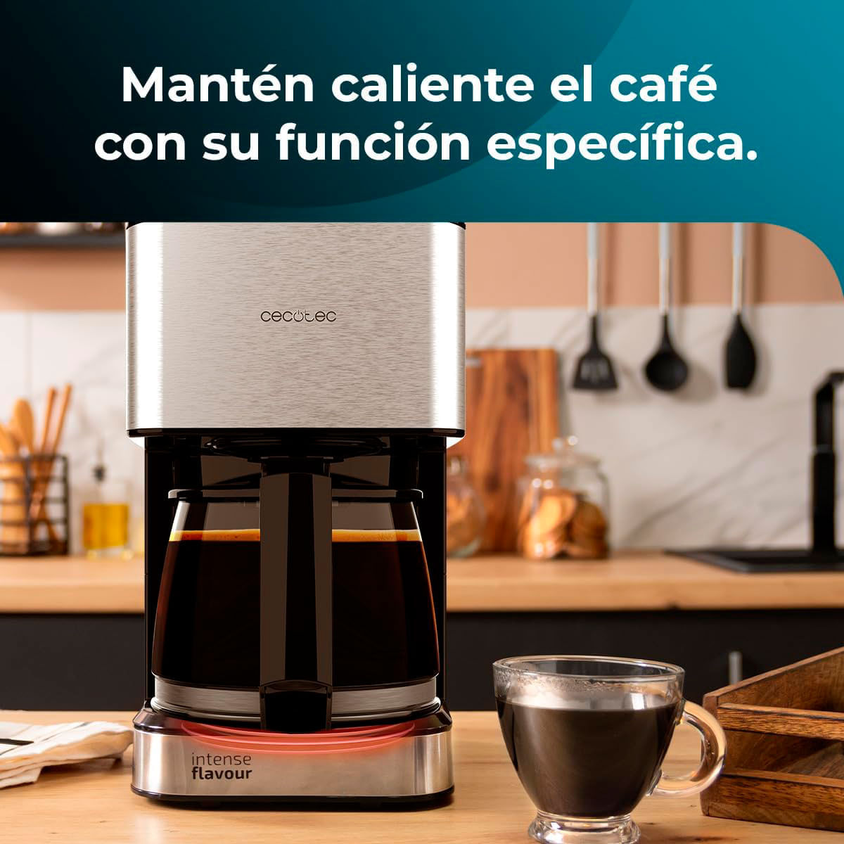 Cafetera de goteo Cecotec Coffee 56 800W 6 tazas inox 2