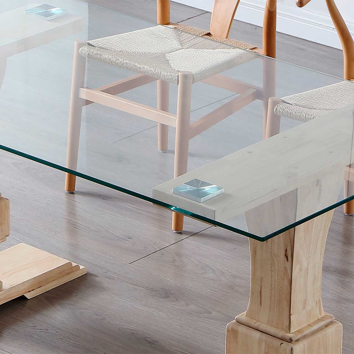 Mesa de comedor Versalles forma rectangular roble Nordish 76x160x90 cm 4