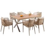 Mesa de jardín Tebas uso interior y exterior madera 76x150x90 cm 3