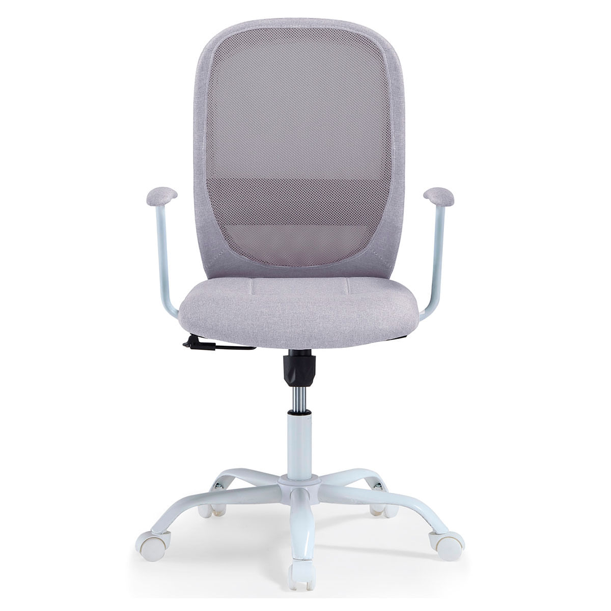 Sillón giratorio Maggie tejido 3D con apoyo lumbar gris 98-110x64x64 cm 2