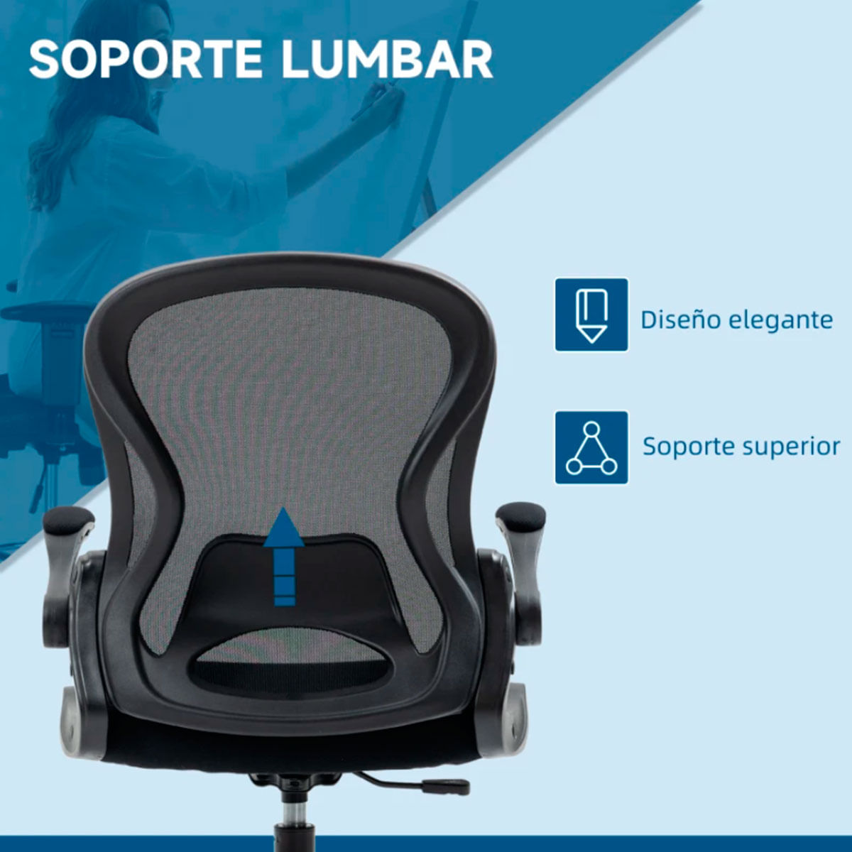 silla-de-escritorio-vinsetto-soporte-lumbar