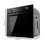 Horno Cecotec Bolero Hexa C126000 Black A 2800W 77L A negro 59,2 cm medidas