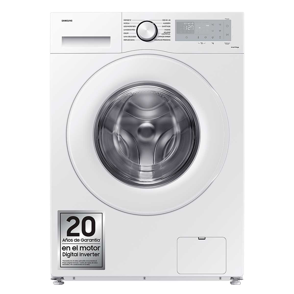 Lavadora de carga frontal Samsung Ecobubble WW80CGC04DTHEC 8kg 1400 rpm A blanco 85 cm