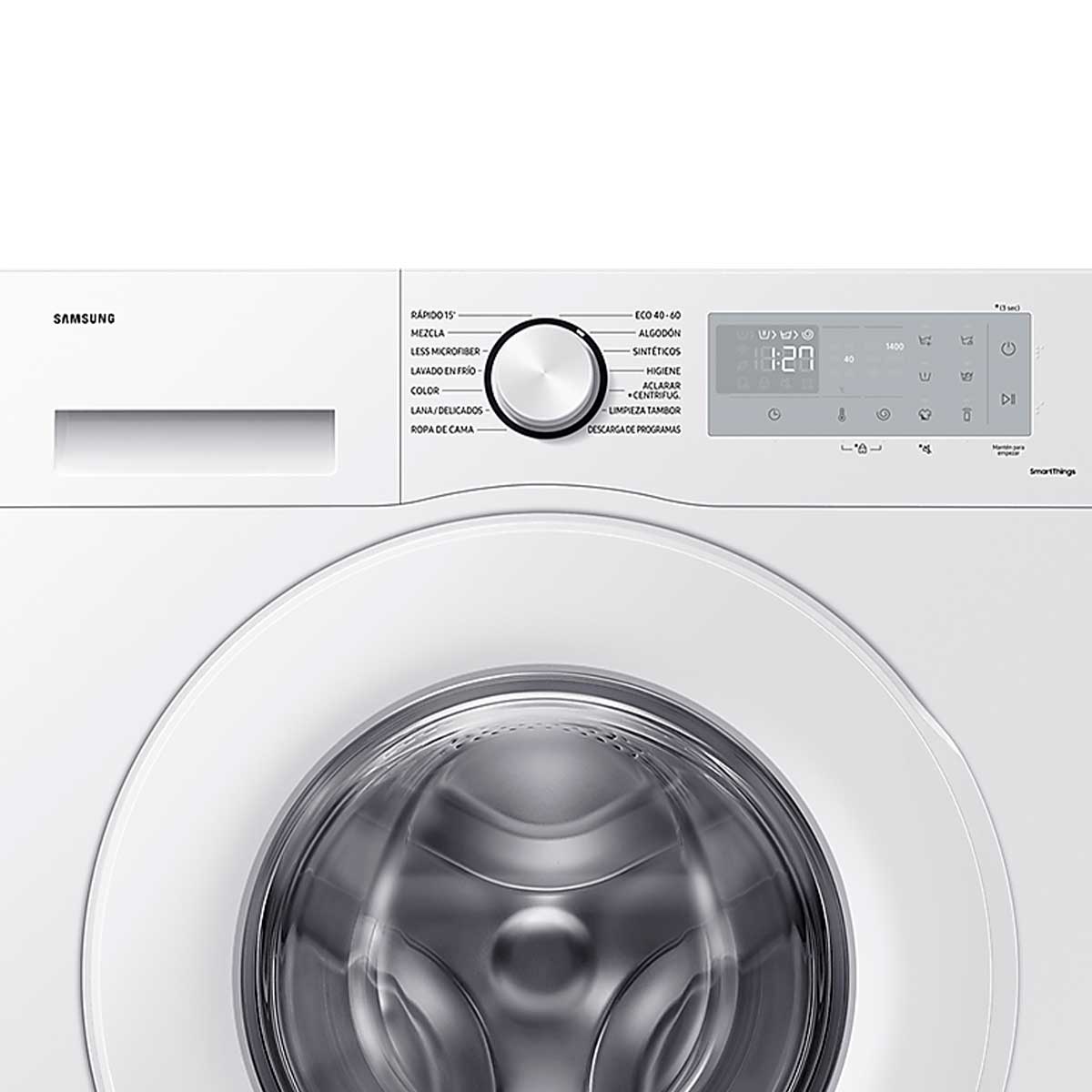 Lavadora de carga frontal Samsung Ecobubble WW80CGC04DTHEC 8kg 1400 rpm A blanco 85 cm 2