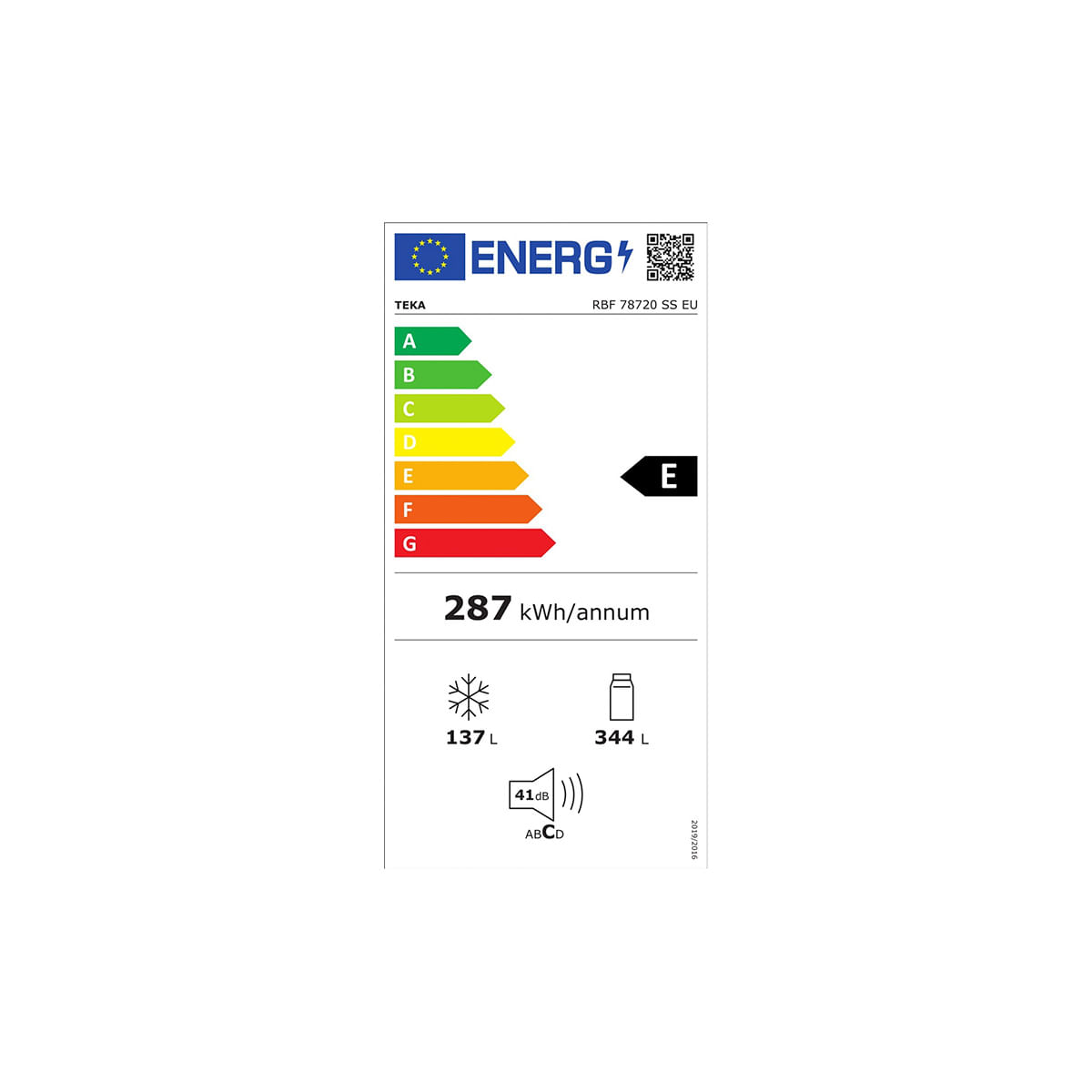 Frigorífico combi Teka RBF 78720 SS Total No Frost 481L tecnología IonClean E inox 192 cm eficiencia-energetica