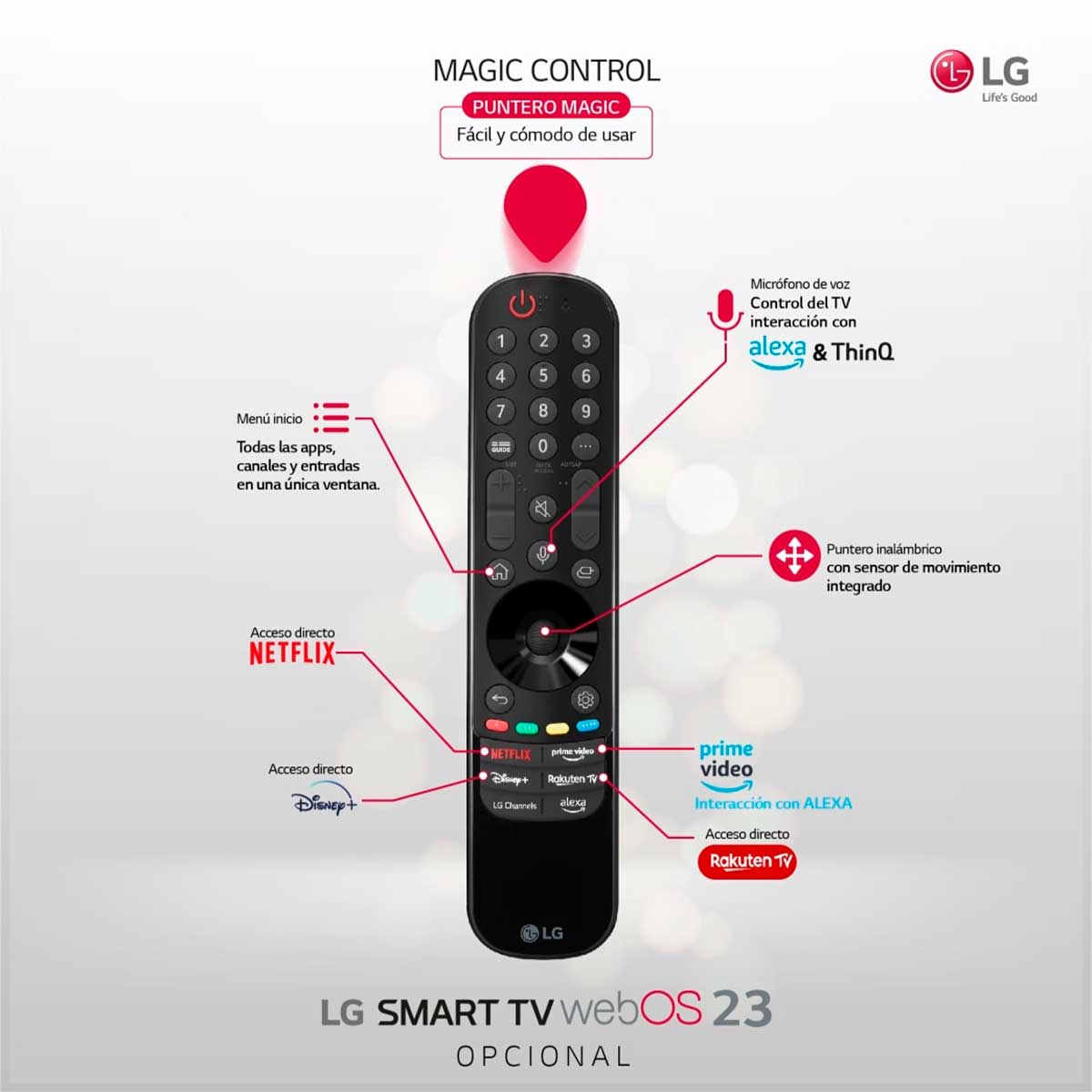 Televisor Smart TV LG 65UR78006LK 65'' 4K UHD LED procesador 4K α5 Gen6 con IA WiFi F negro 8