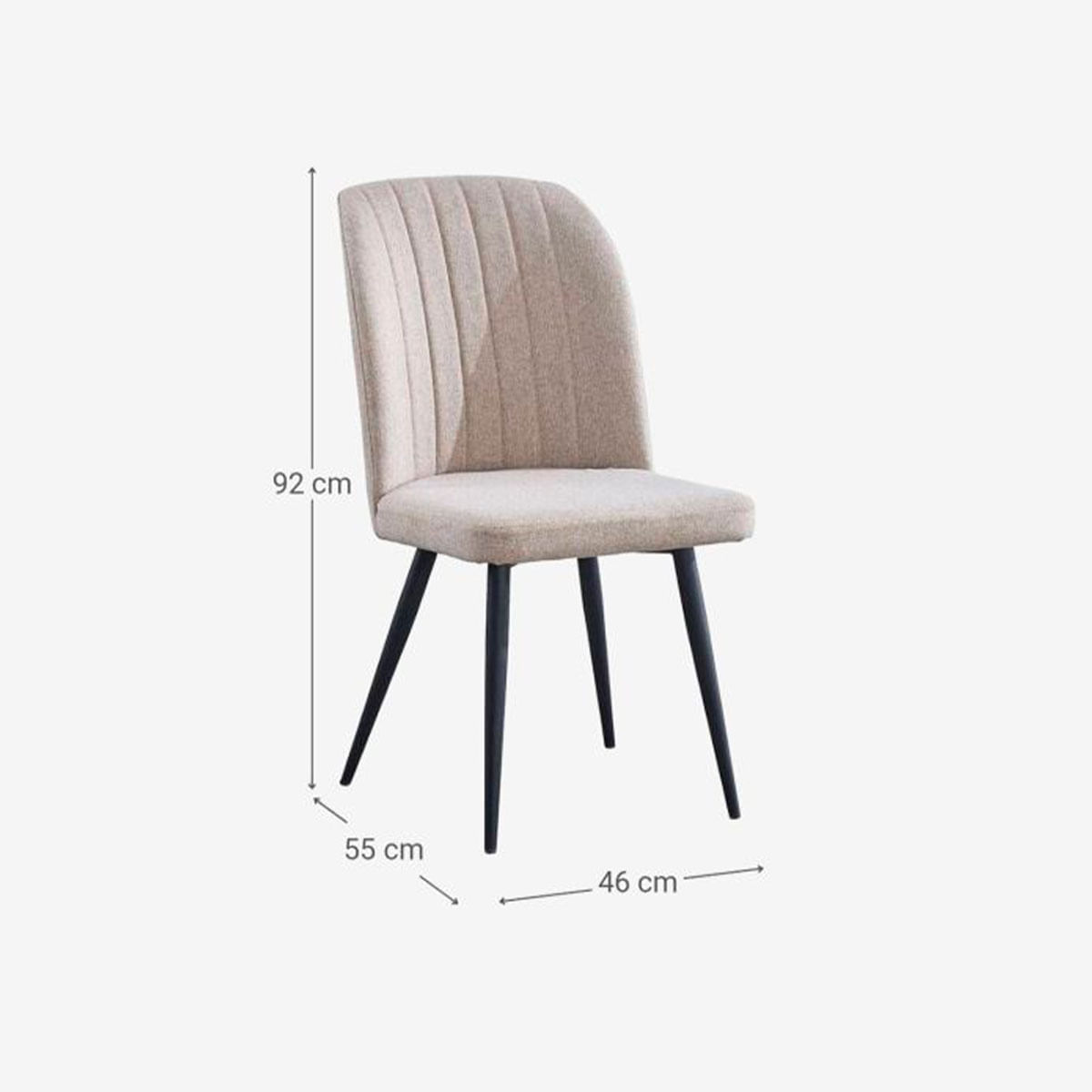 Silla-de-comedor-Rory-tapizada-patas-negras-92x46x55-cm-medidas