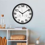 Reloj de pared TeaTime con termómetro e higrómetro blanco Ø25 cm 2