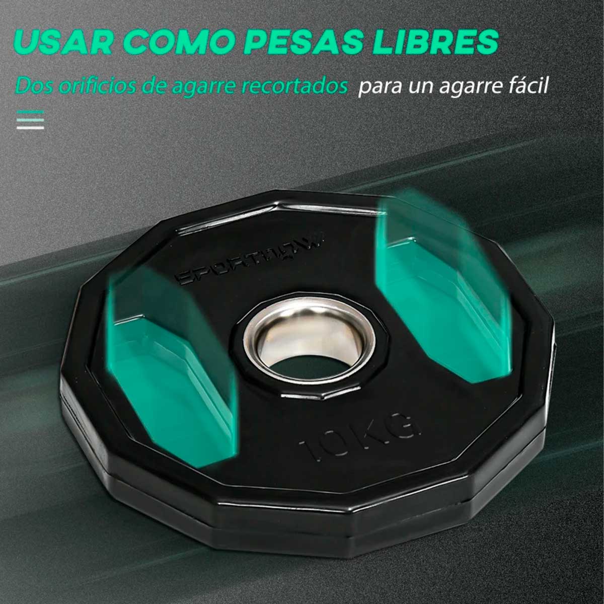 Pack de 2 discos de pesas SportNow 2 x 10kg negro 3