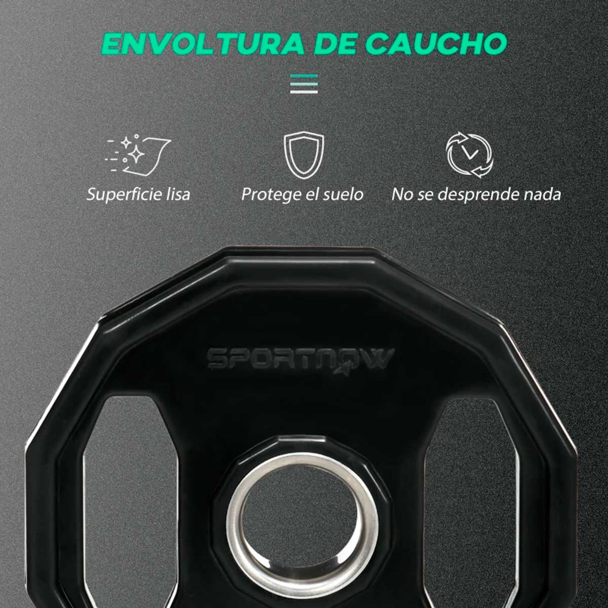 Pack de 2 discos de pesas SportNow 2 x 10kg negro 6