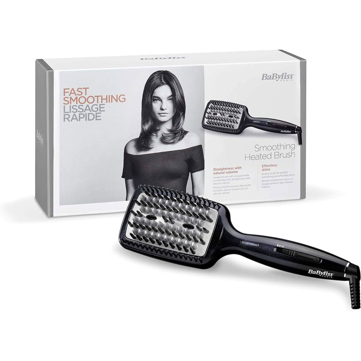Cepillo alisador Babyliss Liss Brush HSB101E tecnología iónica negro 5
