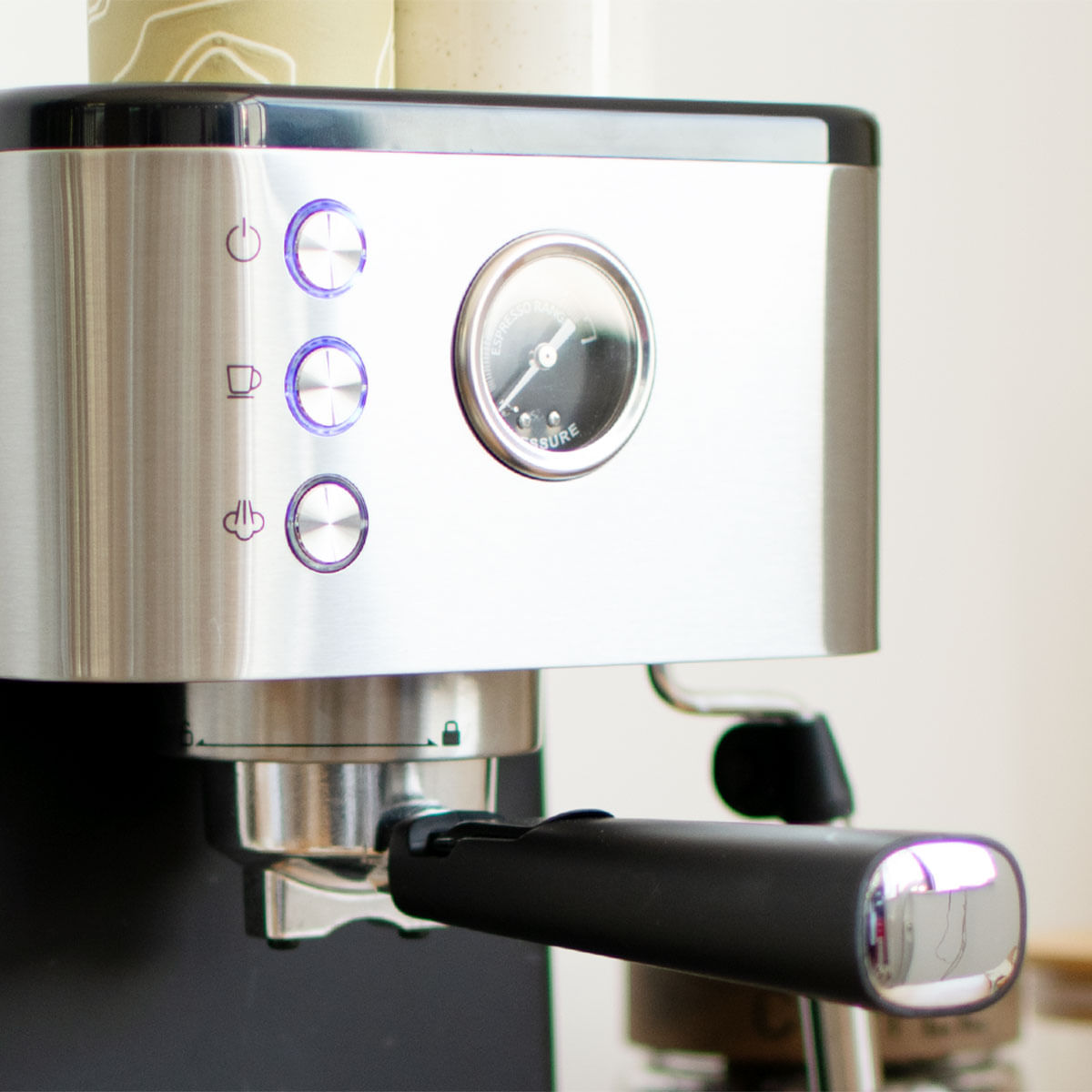 Cafetera espresso Intensa 10S Evvo 1350W 20 bares con manómetro inox 5